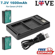 2x LP-E10 Battery+Fast Dual