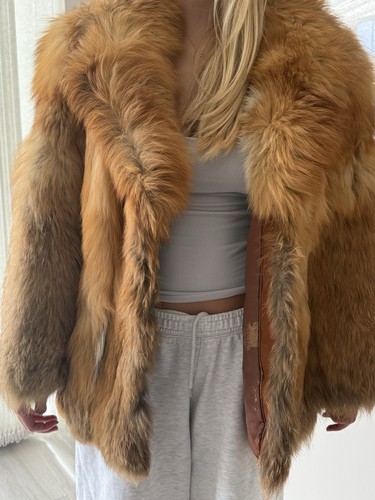 Genuine real fox fur - coat, size