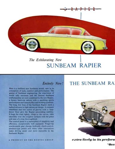 Sunbeam rapier 1956 the - sunbeam,