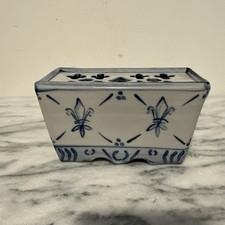 Vtg Delft FLOWER BRICK FROG