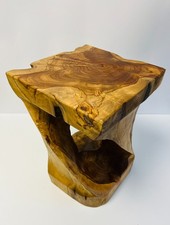 Square twisted teak root - teak,