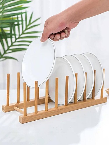 Wooden dish plate - plate, stand