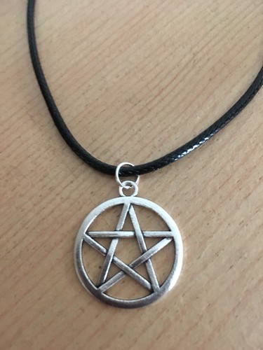 Tibetan silver pentagram - silver,