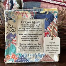 Prayer Quilt with Cross Inside Handmade Sew Individually Colorful Pocket Gifts