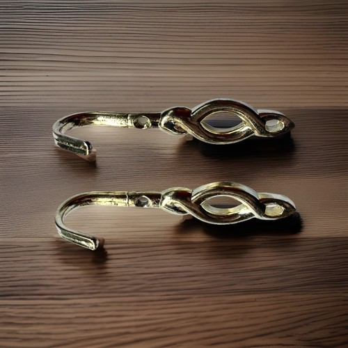 Gold coloured brassed metal - gold-coloured,