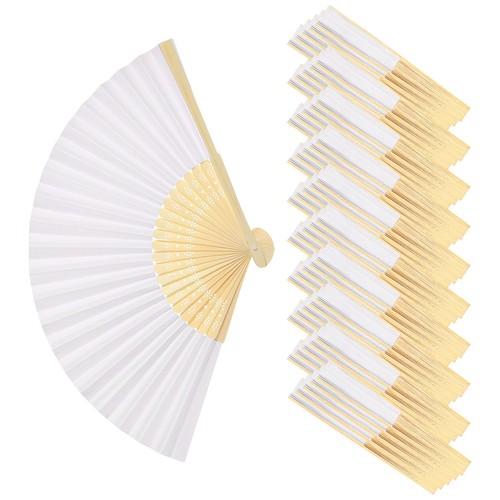 50x white paper fan - 50x, folding