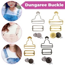 Dungaree Buckle with Jeans Buttons Set for Leather Craft Handbags Coats 35/40mm