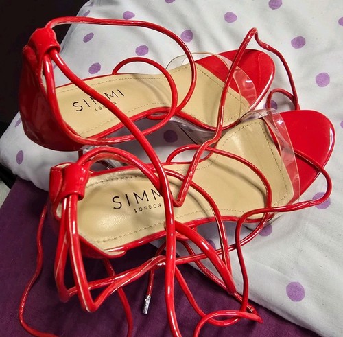 Simmi red strappy - strappy, high