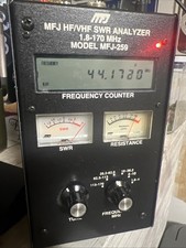 MFJ-259B Ham Radio HF VHF SWR Antenna Analyzer With Power Supply- Works Well