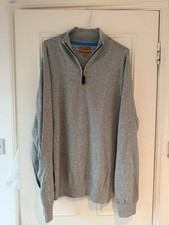 Schoffel Porthmeor Cotton Quarter Zip Sweater Size XXL - Grey
