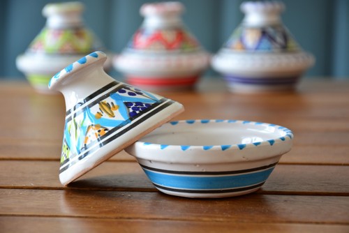 Ceramic tagine hand painted - ceramic,