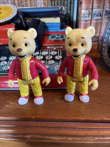 Rupert bear vintage set toys - bear,