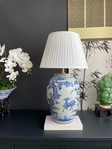Hand painted blue - blue, white