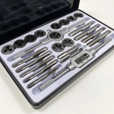 24pc Imperial Tap and Die Set Alloy Steel With Storage Case UNF (AF) and UNC