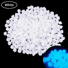 1000PCS GLOW IN THE DARK STONES PEBBLES LUMINOUS GARDEN AQUARIUM FISH TANK UK