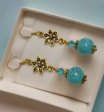 Vintage Style Turquoise Glass