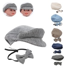 Flat Cap Gentleman Hat Bowtie