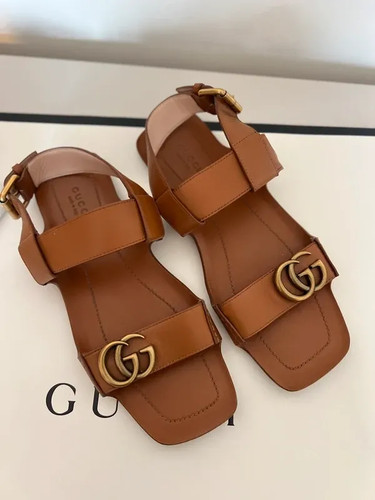 Gucci marmont sandals brown - marmont, gg