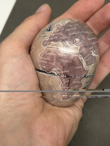 Vintage hand engraved stone - hand,