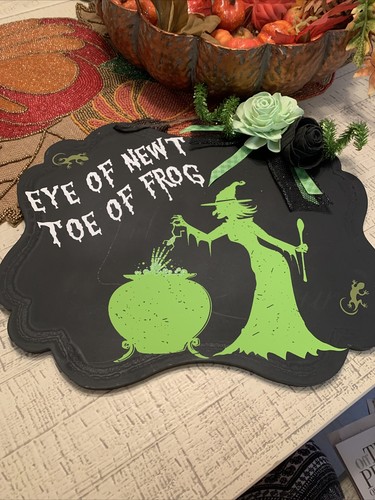 Witch wooden sign - witch,