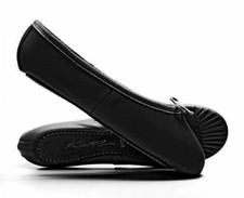 Katz Black Leather ballet shoes SALE