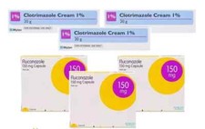 3 Fluconazole 150mg Capsules &3 Clotrimazole 1% Cream  Complete Thrush Treatment