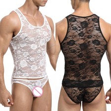 White/Black Men's Lace Nylon