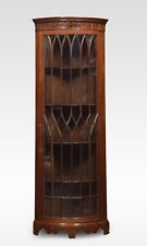 George III Style Mahogany Corner Cabinet | Bow Fronted & Glazed Door