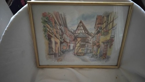 Old age town painting under - age,