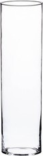 XL Floor Standing Clear Glass Cylinder Vase 60cm Height Stylish Decor