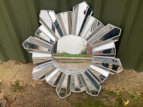 Silver frame sunburst - frame, mirror