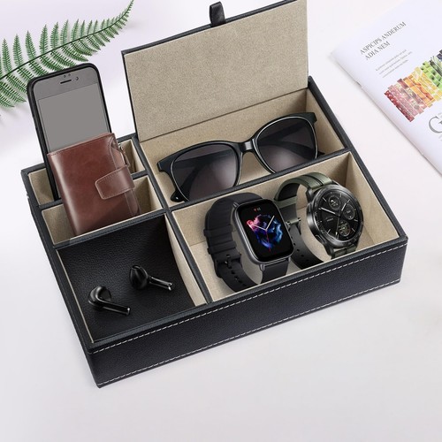 Compartment leather valet - compartment,