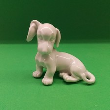 Porcelain Figurine Augarten Vienna Dog Dachshund Excellent