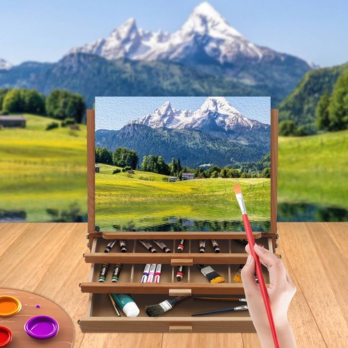 Adjustable storage box easel - storage,