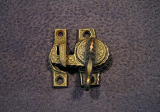 Antique Cast Iron Victorian Eastlake Eagle Claw Ornamental Window Sash Latch