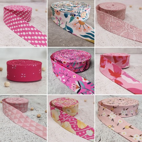 Pink bias tapes multicoloured - pink,