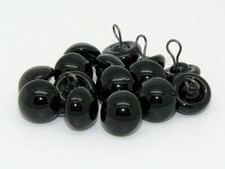 5 pairs Black Glass Teddy Bear