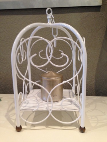 Cream lantern candle holder - cream,