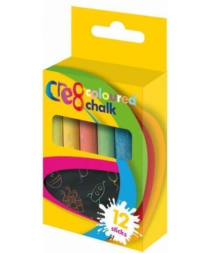 12pc coloured chalks smooth - chalks,