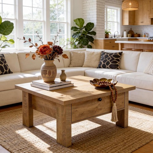 Square coffee table - square,