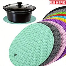 Round Silicone Trivet Mat Pan