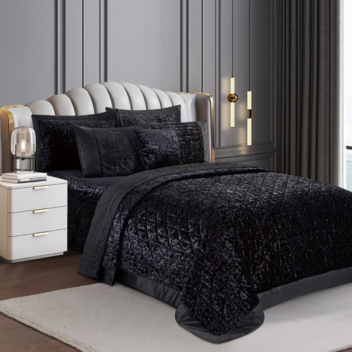 3piece velvet quilted - velvet,