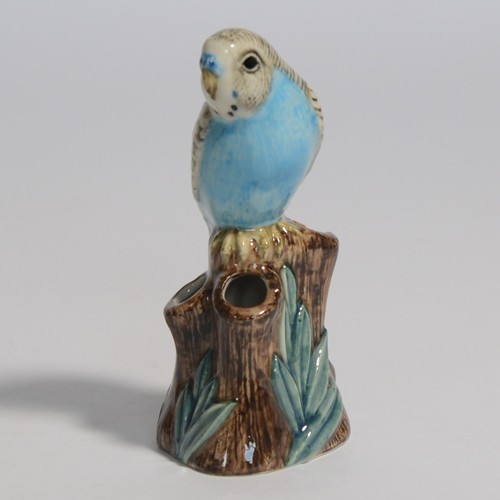 Quail ceramics blue budgerigar - quail,