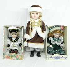 3  x Vintage Porcelain Dolls THE KNIGHTSBRIDGE COLLECTION etc.