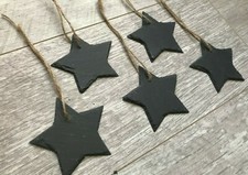 Handmade slate mini stars chalkboard name tags wedding favours christmas 9cm 
