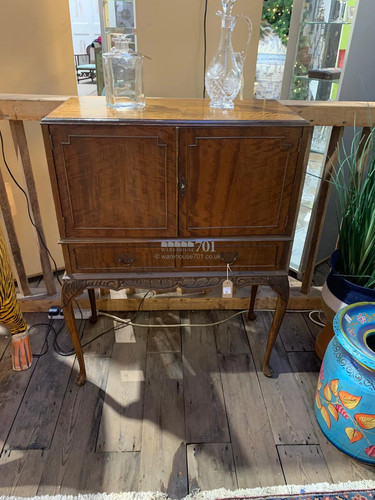 Walnut cocktail cabinet