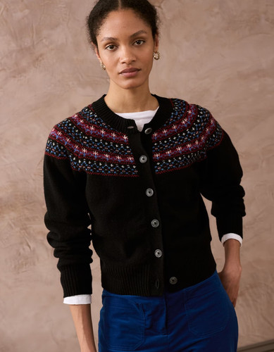 Brora fair isle wool cardigan - brora,