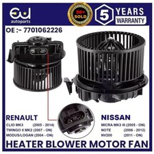 FOR NISSAN MICRA K12 / MICRA C+C K12 / NOTE E11 / NV200 HEATER BLOWER MOTOR FAN