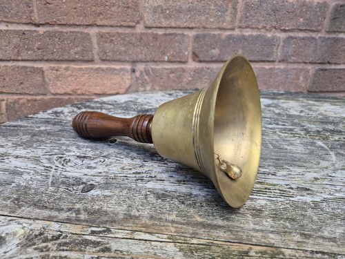 Vintage large brass hand - large, bell