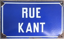 Old French enamel street road